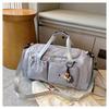 Bolsa de equipaje, Bolsa de mano de viaje, Gran capacidad, Compartimento independiente para zapatos, Bolsa de gimnasio, Bolsa de almacenamiento, Color macarrón, Impermeable
