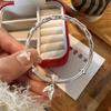 Plata de ley 9999 clavo de presión Bambú Soporte de bambú pie seguro pulsera de plata joyería joyería de plata directo de fábrica