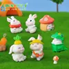 Micro decoração de paisagem DIY suculenta decoração dinossauro coelho 6 bagagem coelho decoração criativa bonsai plástico pequenos ornamentos