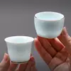 Taza de Té Cerámica Taza de Degustación de Té Juego de Té Kung Fu tamaño pequeño Taza de Té Taza de Maestro Hogar Lujo Ligero Ceremonia del Té de Gama Alta Combinación Cero