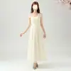 Vestidos de dama de honor con un encanto etéreo para un grupo de hermanas, ajustados, sencillos y elegantes, adecuados para actuaciones de coro y graduación, directo de fábrica
