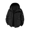 Chaqueta de trabajo de estilo americano moderna con bolsillos grandes, con capucha, para hombres y mujeres, adecuada para primavera, otoño e invierno, impermeable y a prueba de viento, ideal para senderismo