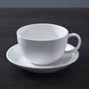 Conjunto de xícaras de café de cerâmica branca pura empilháveis, criativas, estilo europeu, para fábrica, hotel, restaurante, escritório