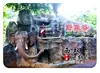 Ímã de Geladeira de Vidro Cenário de Xishuangbanna Jardim da Nacionalidade Dai Praça do Jogo de Água Salpicada Estilo Dai Salão Antigo Lembrança Turística Magnético