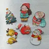 Serie Navideña Pegatinas de Tela Bordadas Parche de Papá Noel Pegatinas Muñeco de Nieve Árbol de Navidad Alce Sello Bordado Pegatinas de Dibujos Animados