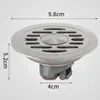 Desagüe de Piso Anti-Olor y Anti-Insectos, Doble Propósito para Baño y Lavadora, Desagüe Redondo de Acero Inoxidable Antiderrames Estilo Antiguo, Modificación Estilo Antiguo