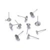 Acero inoxidable pin para oreja Copa punta copa sin colgar aretes pin para oreja DIY Diamante Copa accesorios de joyería soporte para oreja mayoreo