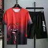 Nuevo Conjunto de Dos Piezas para Hombre de Verano Camiseta de Manga Corta y Shorts tipo Traje Camuflaje Tendencia Hombre Guapo Casual Transpirable Deportivo