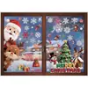 Pegatinas de Navidad Nuevo Dibujo Animado Papá Noel Árbol de Navidad Bolas de Colores Reno Muñeco de Nieve Pegatinas de Vidrio Removibles