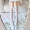 Calcetines de Media Caña con Lazo de Cinta Estilo Fragancia Pequeña de Primavera y Verano para Mujer, Estilo Ballet, Calados, Rayas Verticales Apilados