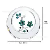 Flor de Ameixa de Cristal Prata Flor de Ameixa Dupla Artesanato de Flores de Cristal Enfeites Fornecimento Transfronteiriço Lembrança do Dia das Mães