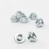 Tuerca de Columna de Doble Cabeza No Estándar de Acero Inoxidable M6 Conexión de Inserción Rosca Interna y Externa Acero al Carbono Chapado en Zinc Blanco