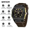 Reloj Deportivo Sanda de Doble Pantalla para Estudiantes de Secundaria, Montañismo al Aire Libre, Hora Mundial, Resistente al Agua, Cuenta Atrás, Versátil, Elegante Reloj Electrónico