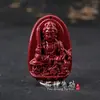 Mineral crudo cinabrio oro púrpura arena dios guardián colgante para hombre y mujer colgante de los doce zodiacos accesorios para collar tejido DIY
