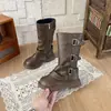 Botas de Cano Alto de Couro para Meninas 2026 Outono Inverno Botas Martin Botas de Equitação Infantis Antiderrapantes Resistentes ao Desgaste Versáteis Botas Pretas Simples