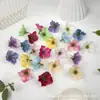 Cabezas de Flores de Begonia Artificiales, Flores de Seda, Flores Falsas, Materiales Hechos a Mano para DIY, Accesorios de Flor para Pasador, Arreglos Florales de Boda
