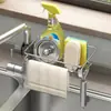 Estante para Paños de Fregadero de Cocina, Estante para Grifo, Organizador Mágico Desmontable, Estante de Almacenamiento para Paños de Cocina, Estante de Drenaje Montado en la Pared