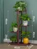 Prateleira de flores verde para ambientes internos, multicamadas, de ferro forjado, leve, luxuosa, varanda, vaso de flores de clorofila carnuda, suporte de armazenamento de chão para sala de estar