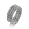 Moda Europea y Americana Japonesa y Coreana Estilo Clásico Anillo de Malla Anillo de Pareja de Malla Fábrica de Origen Ventaja de Precio en Grandes Cantidades