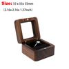 Caja de Madera Maciza para Pendientes de Mujer, Anillos, Joyero de Almacenamiento y Regalo, Nogal Negro Exclusivo Transfronterizo para Regalos de Enamorados Logo