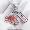 Pingente Criativo para Chaveiro, Lembrança Especial de Viagem, Chaveiro de Polvo de Metal, Novidade Promocional de Presente Corporativo