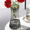Jarrón de Cristal Minimalista de Lujo Ligero Color Natural Transparente para Flores Frescas Lirio Arreglo Floral de Sala de Estar Moderno Decoración