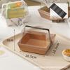 Caja de Embalaje para Pastel en Rebanadas de 3 pulgadas 4 pulgadas Postre Mille-feuille Tiramisú Pastel Sparta Elevada para Llevar