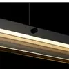 Lustre de restaurante estilo italiano, simples, para balcão de ilha, barra, longo, de vidro, de designer de alta qualidade, linear, luminária de mesa para sala de jantar, luminárias Zhongshan