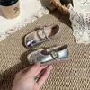 Sapatos Baixos de Couro Retrô para Meninas 2026 Primavera e Outono Novos Sapatos Mary Jane Princesa para Crianças Pequenas, Sapatos de Solado Antiderrapante