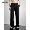Pantalones de pierna recta con drapeado versátil, tendencia Otoño 2026, estilo moda Hong Kong para hombre, holgados, sencillos, de pierna ancha, hasta el suelo