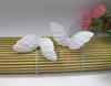 Branco/ouro asas de anjo de plástico pequenas asas de Natal artesanato acessórios acessórios DIY 4.7cm