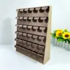 Suporte de Exposição Vertical para Brincos Couro Escovado de Alta Qualidade Grande Capacidade Suporte de Exposição para Joias Bandeja para Brincos Rack de Armazenamento para Visualização de Pulseiras