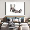 Pintura decorativa moderna minimalista creativa para mesita de noche de dormitorio, tendencia de moda, pintura colgante para pared de fondo de sala de estar, oso violento niños