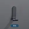 Gancho creativo de acero inoxidable para baño, sin perforaciones, individual, negro, para puerta trasera de metal
