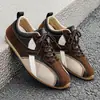 Zapatos de Entrenamiento Casuales Alemanes de Caña Baja Estilo Retro Moda Masculina Versátiles Zapatos Planos para Exteriores Zapatos de Nicho Colorido Bloque Estudiante Zapatos de Moda para Hombre