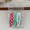 Novo estilo coreano gota d'água onda bolinhas franja de menina grampo quebra-cabeça bolsa xadrez infantil colorido clip lateral quebra-cabeça acessórios de cabelo