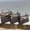 Bolso Kelly para Mujer 2025 Nuevo Bolso Cruzado Mini Bolso Pequeño Bolso con Patrón de Cocodrilo Bolso de Mano Mini Versátil de Alta Gama