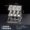 Bandeja de porciones de acero inoxidable de varias capas, alta y baja, estante telescópico, caja de condimentos para restaurante de té de leche con estante, compartimento para trajes, caja para materiales pequeños