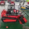 Cortacésped Controlado Remotamente Adecuado para Varios Escenarios, con Cuchilla de Martillo y Control Remoto Inalámbrico con Orugas Totalmente Automático
