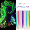 Peruca peça de cor pendurada na orelha tingida peça única com clipe luminoso para cabelo peça única luminosa com clipe para cabelo Peça de peruca