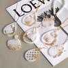 Molde DIY para brincos de gota de cristal, pingente de colar com furo, gota oca, concha, borboleta, à vista