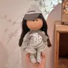Boneca Espanhola de Batata Mia 24cm Boneca 30cm Menina Feita à Mão DIY Waldorf com Roupas Trocáveis