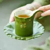 Taza de Café con Oro Espolvoreado Fabricante Xiaoqinggan Taza de Cerámica para Té y Café Estilo Chino de Aspecto Elegante Juego de Taza y Platillo para Café con Leche de la Tarde