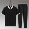 Traje Deportivo de Verano Casual Holgado de Manga Corta y Pantalones Cortos para Hombres de Mediana Edad y Mayores Beijianglang