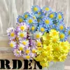 Ramo de Manzanilla Artificial Flores Falsas para Arreglos de Piso de Boda Decoración de Salón de Bodas Flores Artificiales de Plástico Arreglo Floral DIY