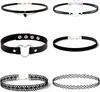 Amazon Ins Set de Collar de Encaje Creativo Cadena Clavícula Joyería Simple Gótica Europea y Americana