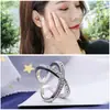 Anillo de Nuevo Estilo Europeo y Americano para Mujer Dedo Cruzado Dedo Índice Anillo de Personas de Chaozhou Japonés y Coreano Articulación Joyería de Mano para Estudiantes Personalidad Simple