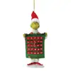 Decoração de Natal Transfronteiriça Acrílico Dourado Vermelho Sino de Natal Grande Pó Dourado Relógio Dragão Pendurar na Janela Parede Porta