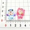 Accesorios de Resina de Gato Azul Lindo de Dibujos Animados Hechos a Mano DIY Imanes para Refrigerador Pinzas para el Cabello Llaveros Accesorios de Joyería Venta al por Mayor