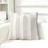 Funda de Almohada de Felpa Rayada con Diseño Minimalista Moderno, Cojín de Sofá de Piel 3D de Alta Gama, Transfronterizo